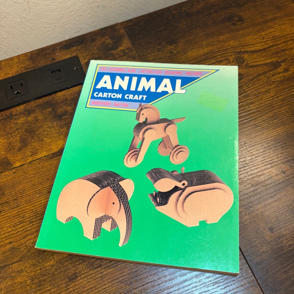 Animal Carton Craft Hideharu Naitoh Japan Publications 1994 Vintage DIY Book